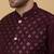 Men's purple kurta and churidar with sequenced cotton silk nehru jacket