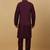 Men's purple kurta and churidar with sequenced cotton silk nehru jacket