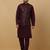 Men's purple kurta and churidar with sequenced cotton silk nehru jacket