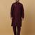 Men's purple kurta and churidar with sequenced cotton silk nehru jacket