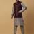 Men's grey kurta and churidar with sequenced cotton silk nehru jacket