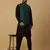 Men's black kurta and churidar with jacquard ethnic nehru jacket