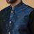 Men's black kurta and churidar with jacquard floral nehru jacket