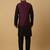 Men's black kurta and churidar with sequenced cotton silk nehru jacket