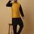 Men's black kurta and churidar with sequenced cotton silk nehru jacket