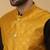 Men's black kurta and churidar with sequenced cotton silk nehru jacket