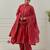 Fuchsia solid cotton anarkali
