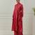 Fuchsia solid cotton anarkali