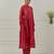Fuchsia solid cotton anarkali