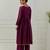 Purple solid chanderi kurta set