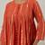 Orange solid cotton anarkali