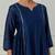 Blue solid chanderi kurta set