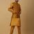Men's mustard kurta and churidar with jacquard floral nehru jacket