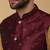 Men's gold kurta and churidar with jacquard floral nehru jacket