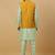 Men's sea green kurta and churidar with sequenced cotton silk nehru jacket