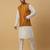 Men's cream kurta and churidar with jacquard ethnic nehru jacket