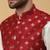 Men's cream kurta and churidar with jacquard ethnic nehru jacket