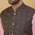 Men's pink kurta and churidar with jacquard ethnic motifs printed nehru jacket