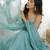 Sky Blue Crunchy Silk Anarkali Suit with Siroski Work and Dupatta Set