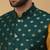 Men's mustard kurta and churidar with jacquard ethnic nehru jacket