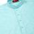 Aqua blue linen solid kurta with pyjamas