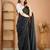 black handloom cotton saree with designer blouse