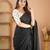 black handloom cotton saree with designer blouse