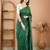 green handloom cotton saree with designer blouse
