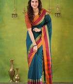 rama green narayanpet woven cotton saree