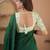 green handloom cotton saree with designer blouse