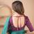 rama green handloom cotton saree with designer blouse