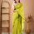 green handloom cotton saree with designer blouse