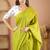 green handloom cotton saree with designer blouse