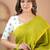 green handloom cotton saree with designer blouse