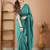 rama green handloom cotton saree with designer blouse