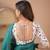 rama green handloom cotton saree with designer blouse