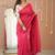 pink stripe cotton saree designer print blouse