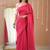 pink stripe cotton saree designer print blouse