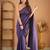 violet stripe cotton saree designer print blouse