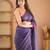 violet stripe cotton saree designer print blouse