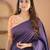 violet stripe cotton saree designer print blouse