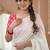 white stripe cotton saree designer print blouse