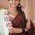 wine stripe cotton saree designer print  blouse