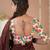 wine stripe cotton saree designer print  blouse