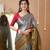 gold & silver handloom tissue saree with designer blouse