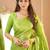 pista green handloom tissue saree with designer blouse