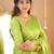 pista green handloom tissue saree with designer blouse