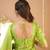 pista green handloom tissue saree with designer blouse