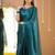 teal green handloom tissue saree with designer blouse
