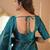 teal green handloom tissue saree with designer blouse